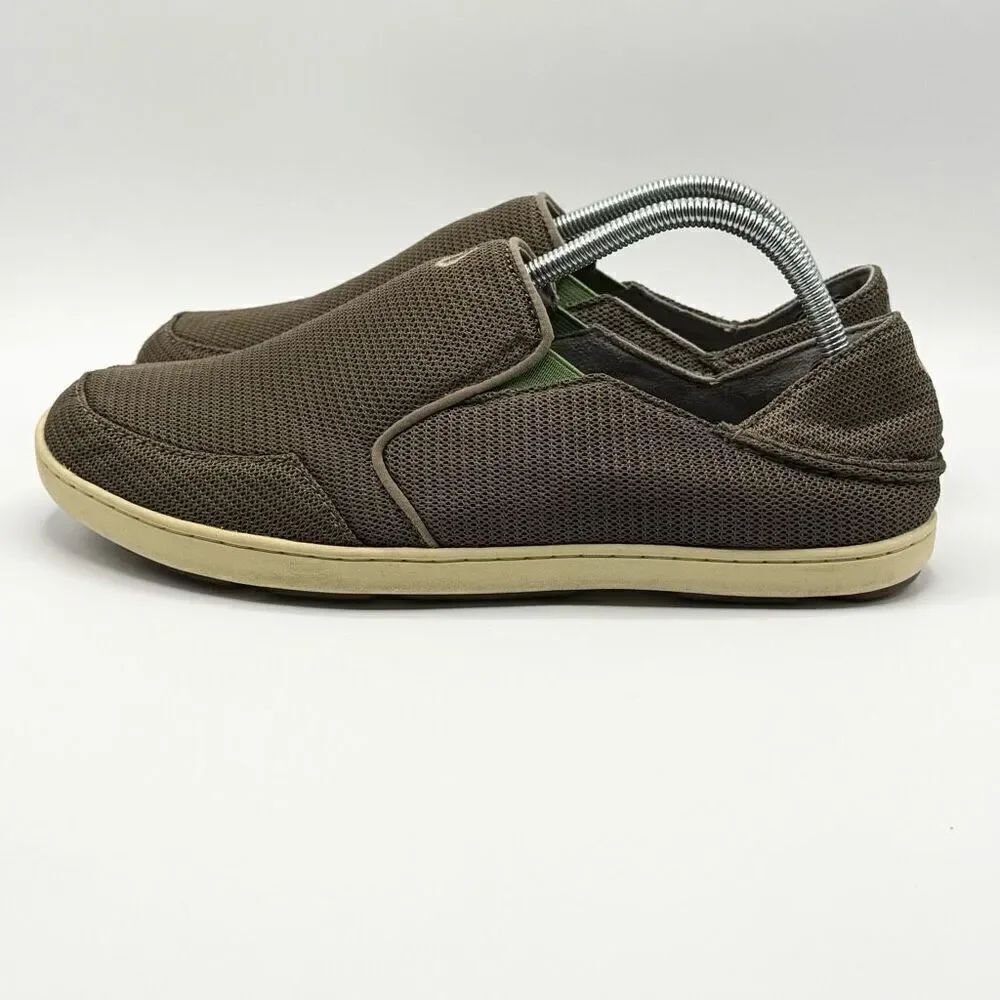 Olukai Nohea Mesh Loafers Shoes Brown Casual Slip On - Mens Size 10 US